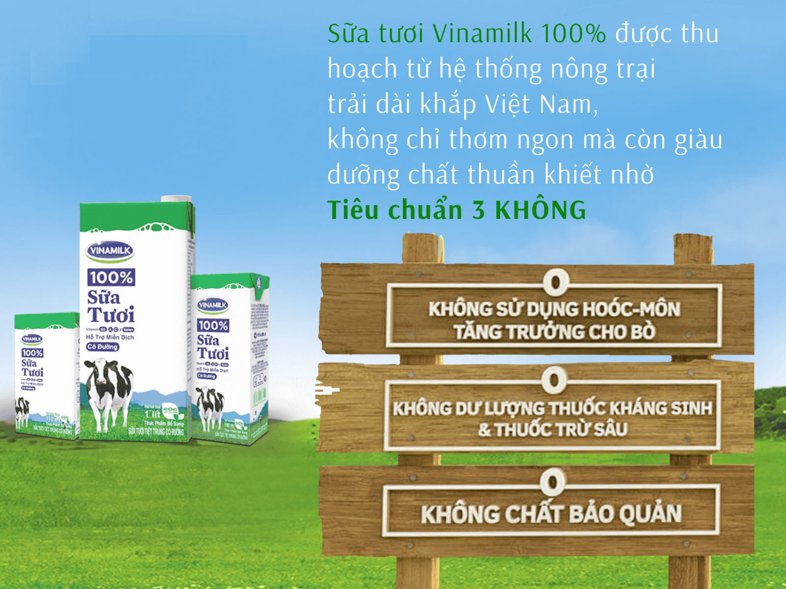 Tiêu chuẩn 3 KHÔNG của Vinamilk